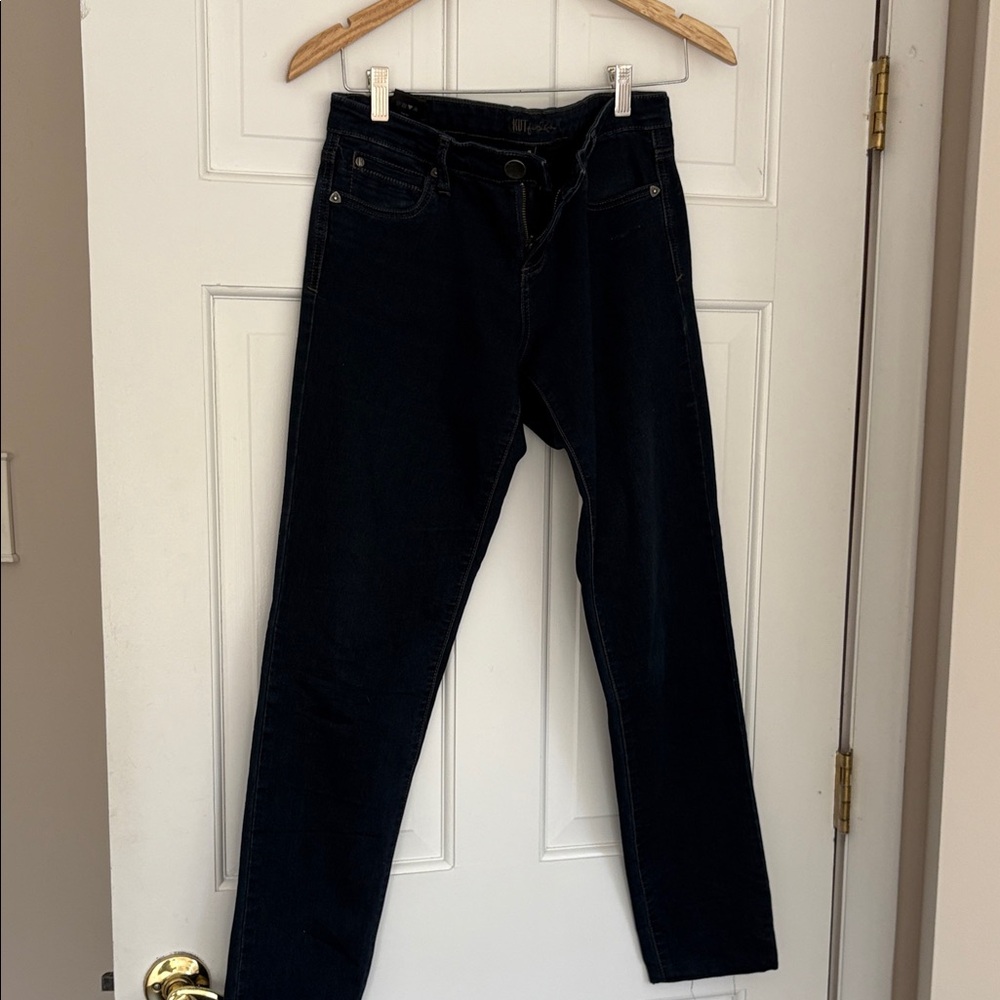 Kut from the Kloth Women's Dark Blue Straight Leg Jeans